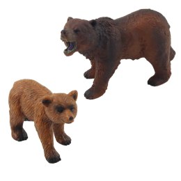 Zestaw 2 Figurek Niedźwiedź Brunatny z Młodym LEAN Toys