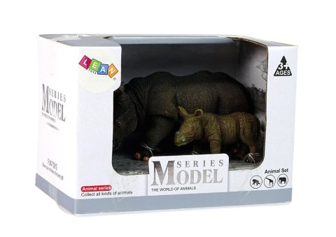 Zestaw 2 Figurek Nosorożec z Młodym Nosorożce LEAN Toys Zestaw 2 Figurek Nosorożec z Młodym Nosorożce LEAN Toys