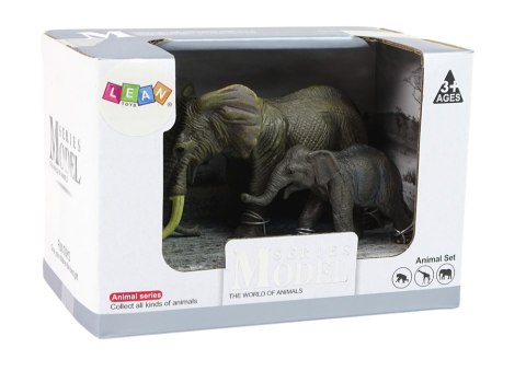 Zestaw 2 Figurek Słonie Słoń i Słoniątko Zwierzęta Świata LEAN Toys Zestaw 2 Figurek Słonie Słoń i Słoniątko Zwierzęta Świata LEAN Toys