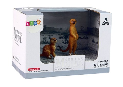 Zestaw 2 Figurek Surykatki Surykatka Zwierzęta Świata LEAN Toys Zestaw 2 Figurek Surykatki Surykatka Zwierzęta Świata LEAN Toys