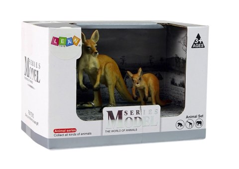 Zestaw 2 figurek Kangur z młodym Kangury Zwierzęta Świata LEAN Toys Zestaw 2 figurek Kangur z młodym Kangury Zwierzęta Świata LEAN Toys