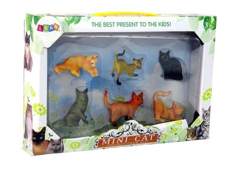 Zestaw 6 Figurek Koty Rasowe Koty Domowe LEAN Toys Zestaw 6 Figurek Koty Rasowe Koty Domowe LEAN Toys