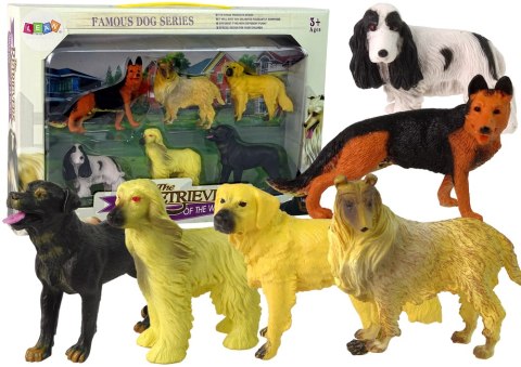 Zestaw 6 Figurek Psów Figurka Pies Psy Rasowe LEAN Toys Zestaw 6 Figurek Psów Figurka Pies Psy Rasowe LEAN Toys
