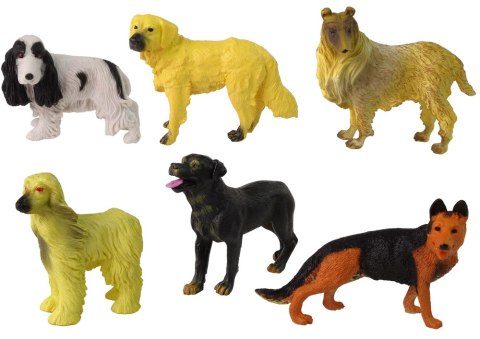 Zestaw 6 Figurek Psów Figurka Pies Psy Rasowe LEAN Toys Zestaw 6 Figurek Psów Figurka Pies Psy Rasowe LEAN Toys