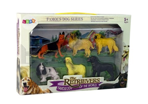 Zestaw 6 Figurek Psów Figurka Pies Psy Rasowe LEAN Toys Zestaw 6 Figurek Psów Figurka Pies Psy Rasowe LEAN Toys