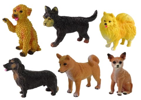 Zestaw 6 Figurek Psów Psy Rasowe Figurka Pies LEAN Toys Zestaw 6 Figurek Psów Psy Rasowe Figurka Pies LEAN Toys