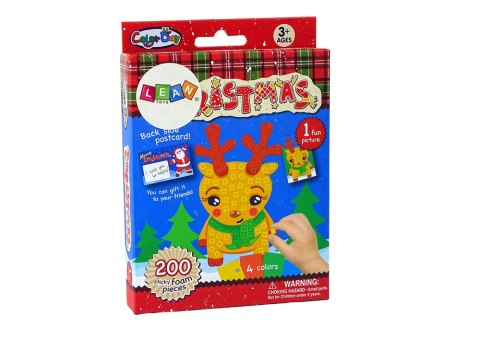 Zestaw DIY Kolorowa Mozaika Święta Wyklejanka Renifer LEAN TOYS Zestaw DIY Kolorowa Mozaika Święta Wyklejanka Renifer LEAN TOYS