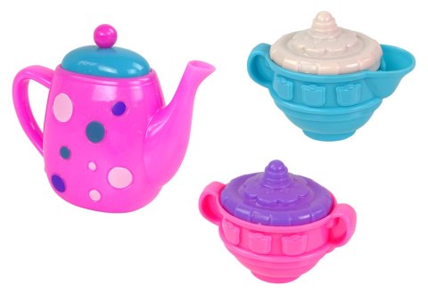 Zestaw Do Herbaty Filiżanki Talerzyki Sztućce Miseczki Fioletowe LEAN Toys Zestaw Do Herbaty Filiżanki Talerzyki Sztućce Miseczki Fioletowe LEAN Toys