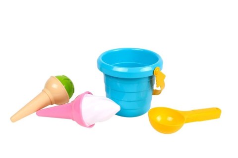 Zestaw Do Piasku Lody Wiaderko Niebieskie Łyżka 5736 LEAN TOYS Zestaw Do Piasku Lody Wiaderko Niebieskie Łyżka 5736 LEAN TOYS