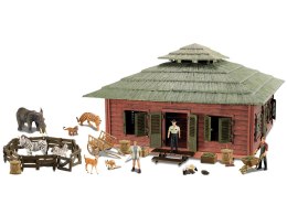 Zestaw Do Złożenia DIY Farma Szopa Zwierzęta Tygrys Sarna LEAN Toys