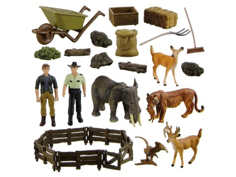 Zestaw Do Złożenia DIY Farma Szopa Zwierzęta Tygrys Sarna LEAN Toys Zestaw Do Złożenia DIY Farma Szopa Zwierzęta Tygrys Sarna LEAN Toys