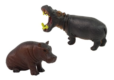 Zestaw Figurek Afryka Dzikie Zwierzęta Hipopotam Zebry LEAN Toys Zestaw Figurek Afryka Dzikie Zwierzęta Hipopotam Zebry LEAN Toys