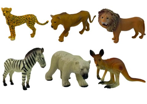 Zestaw Figurek Afryka Dzikie Zwierzęta Kangur Zebra LEAN Toys Zestaw Figurek Afryka Dzikie Zwierzęta Kangur Zebra LEAN Toys