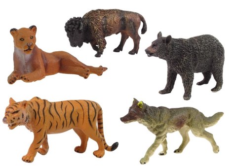 Zestaw Figurek Zwierzęta Afrykańskie Leśne Niedźwiedź Tygrys LEAN Toys Zestaw Figurek Zwierzęta Afrykańskie Leśne Niedźwiedź Tygrys LEAN Toys