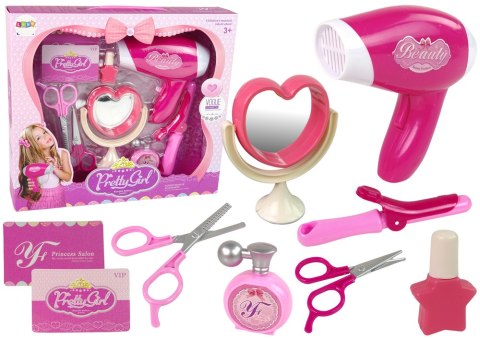 Zestaw Fryzjerski Do Włosów Piękności Suszarka Na Baterie LEAN Toys Zestaw Fryzjerski Do Włosów Piękności Suszarka Na Baterie LEAN Toys