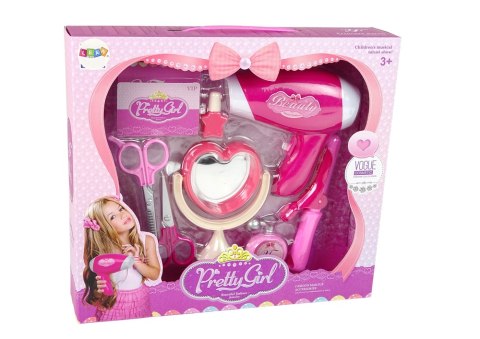 Zestaw Fryzjerski Do Włosów Piękności Suszarka Na Baterie LEAN Toys Zestaw Fryzjerski Do Włosów Piękności Suszarka Na Baterie LEAN Toys
