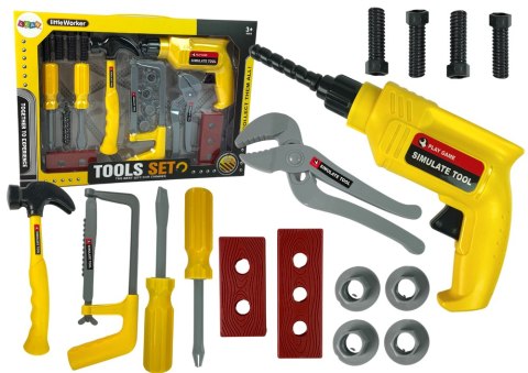 Zestaw Majsterkowicza Wiertarka Młotek Śrubokręty LEAN Toys Zestaw Majsterkowicza Wiertarka Młotek Śrubokręty LEAN Toys