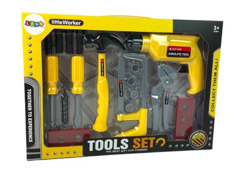 Zestaw Majsterkowicza Wiertarka Młotek Śrubokręty LEAN Toys Zestaw Majsterkowicza Wiertarka Młotek Śrubokręty LEAN Toys