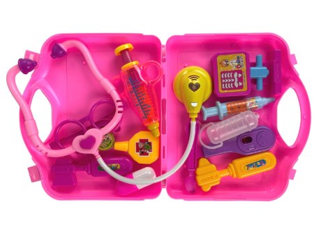 Zestaw Małego Lekarza Walizka Różowa Stetoskop LEAN Toys Zestaw Małego Lekarza Walizka Różowa Stetoskop LEAN Toys