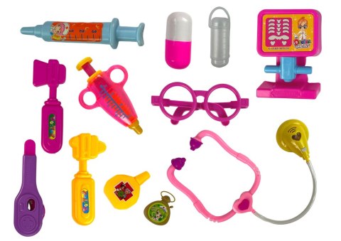 Zestaw Małego Lekarza Walizka Różowa Stetoskop LEAN Toys Zestaw Małego Lekarza Walizka Różowa Stetoskop LEAN Toys