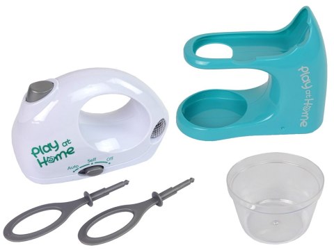 Zestaw Mikser Na Baterie Miska Niebieski Blender AGD Światła LEAN Toys Zestaw Mikser Na Baterie Miska Niebieski Blender AGD Światła LEAN Toys