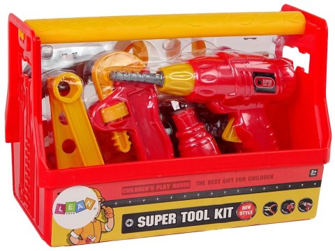 Zestaw Narzędzi Skrzynka Młotek Kleszcze Czerwony LEAN Toys Zestaw Narzędzi Skrzynka Młotek Kleszcze Czerwony LEAN Toys