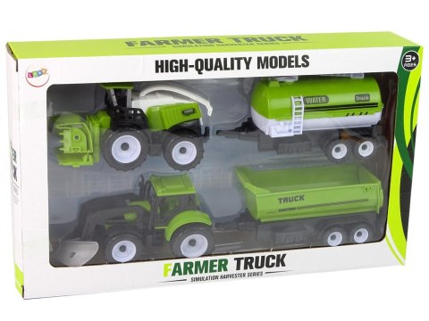 Zestaw Pojazdów Farmerskich Traktor Kombajn Cysterna Naczepa LEAN Toys Zestaw Pojazdów Farmerskich Traktor Kombajn Cysterna Naczepa LEAN Toys