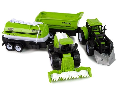 Zestaw Pojazdów Farmerskich Traktor Kombajn Cysterna Naczepa LEAN Toys Zestaw Pojazdów Farmerskich Traktor Kombajn Cysterna Naczepa LEAN Toys