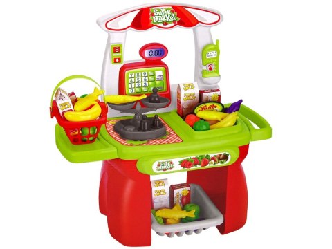 Zestaw Supermarket Koszyk Sklepowy Waga Artykuły Spożywcze LEAN Toys Zestaw Supermarket Koszyk Sklepowy Waga Artykuły Spożywcze LEAN Toys