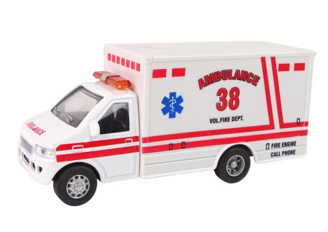 Auto Pojazd Ratunkowy Ambulans Napęd Frykcyjny 2 Kolory LEAN Toys Auto Pojazd Ratunkowy Ambulans Napęd Frykcyjny 2 Kolory LEAN Toys