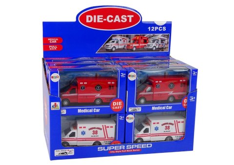 Auto Pojazd Ratunkowy Ambulans Napęd Frykcyjny 2 Kolory LEAN Toys Auto Pojazd Ratunkowy Ambulans Napęd Frykcyjny 2 Kolory LEAN Toys
