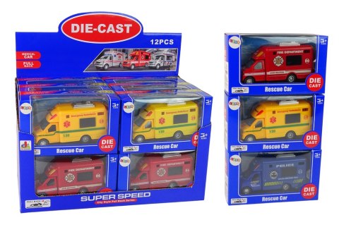 Auto Pojazd Ratunkowy Policja Straż Pożarna Napęd Frykcyjny 3 Modele LEAN Toys Auto Pojazd Ratunkowy Policja Straż Pożarna Napęd Frykcyjny 3 Modele LEAN Toys