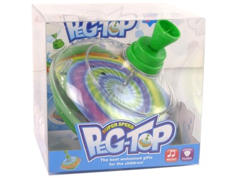 Bączek Do Kręcenia Zabawka Kolory Diody LED Muzyka LEAN Toys Bączek Do Kręcenia Zabawka Kolory Diody LED Muzyka LEAN Toys