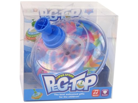 Bączek Do Kręcenia Zabawka Kolory Diody LED Muzyka LEAN Toys Bączek Do Kręcenia Zabawka Kolory Diody LED Muzyka LEAN Toys
