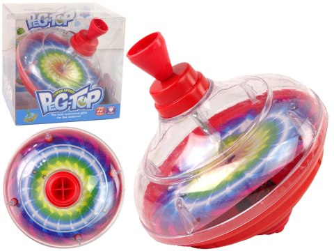 Bączek Do Kręcenia Zabawka Kolory Diody LED Muzyka LEAN Toys Bączek Do Kręcenia Zabawka Kolory Diody LED Muzyka LEAN Toys