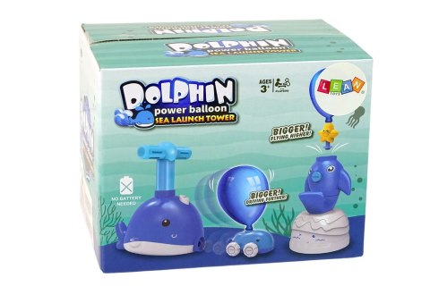 Balonowa Wyrzutnia Delfin Samochód Aerodynamiczny LEAN Toys Balonowa Wyrzutnia Delfin Samochód Aerodynamiczny LEAN Toys