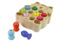 Drewniana Gra Zręcznościowa Łowienie Rybek 2 Wędki Kotek LEAN Toys