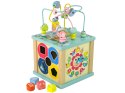 Drewniana Kostka Edukacyjna Sorter Labirynt Gra Chińczyk Zegar LEAN Toys