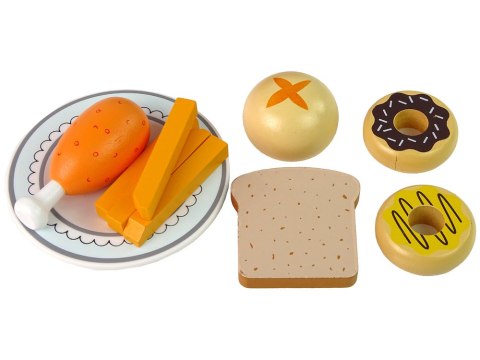 Drewniana Kuchenka Mikrofalowa Mikrofalówka Jedzenie Biała LEAN Toys Drewniana Kuchenka Mikrofalowa Mikrofalówka Jedzenie Biała LEAN Toys