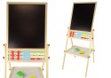 Drewniana Tablica 2w1 Magnetyczna Kredowa + Liczydło Alfabet Tabliczka Mnożenia LEAN Toys
