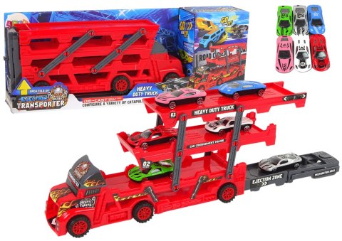 Duże Auto Truck Laweta Rozkładana 3- Piętrowa z Wyrzutnią LEAN Toys Duże Auto Truck Laweta Rozkładana 3- Piętrowa z Wyrzutnią LEAN Toys