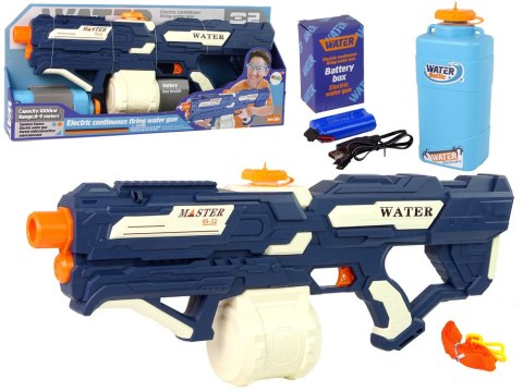 Duży Elektryczny Pistolet Na Wodę Na Akumulator Zasięg 9 m 1000 ml LEAN Toys Duży Elektryczny Pistolet Na Wodę Na Akumulator Zasięg 9 m 1000 ml LEAN Toys
