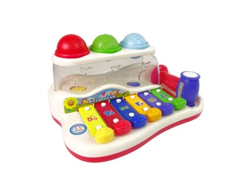 Edukacyjne Cymbałki Dla Malucha Młoteczek Kolorowe Piłeczki LEAN Toys Edukacyjne Cymbałki Dla Malucha Młoteczek Kolorowe Piłeczki LEAN Toys