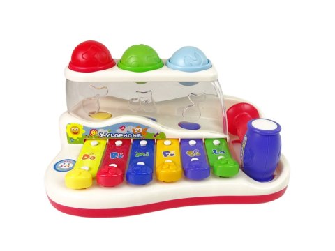 Edukacyjne Cymbałki Dla Malucha Młoteczek Kolorowe Piłeczki LEAN Toys Edukacyjne Cymbałki Dla Malucha Młoteczek Kolorowe Piłeczki LEAN Toys