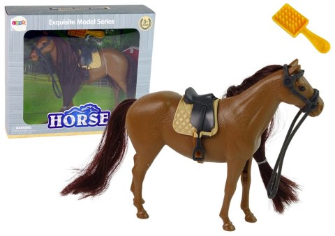 Figurka Konia Koń Do Czesania Brązowa Grzywa LEAN Toys Figurka Konia Koń Do Czesania Brązowa Grzywa LEAN Toys