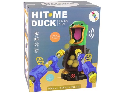 Gra Zręcznościowa Strzelanie Do Kaczki Broń Miękkie Kulki Dźwięk LEAN Toys Gra Zręcznościowa Strzelanie Do Kaczki Broń Miękkie Kulki Dźwięk LEAN Toys