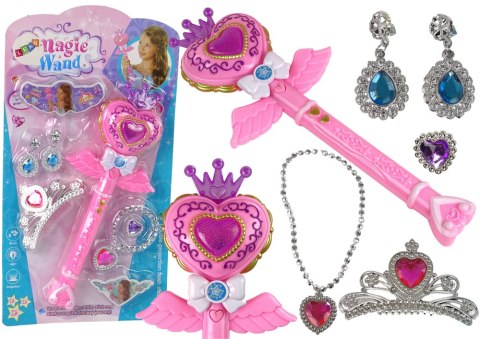 Interaktywna Magiczna Różdżka Projektor Różowa Akcesoria Wróżka LEAN Toys Interaktywna Magiczna Różdżka Projektor Różowa Akcesoria Wróżka LEAN Toys