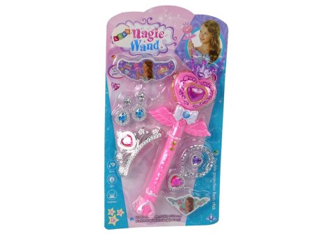 Interaktywna Magiczna Różdżka Projektor Różowa Akcesoria Wróżka LEAN Toys Interaktywna Magiczna Różdżka Projektor Różowa Akcesoria Wróżka LEAN Toys