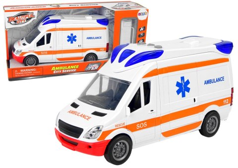 Interaktywne Auto Karetka Ambulans + Nosze Światło Dźwięk LEAN Toys Interaktywne Auto Karetka Ambulans + Nosze Światło Dźwięk LEAN Toys