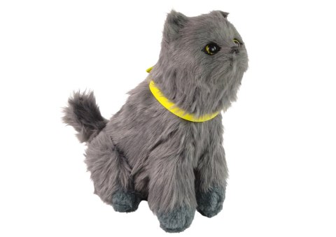 Interaktywny Kot Kotek Pluszowy Miauczy Rusza Głową i Ogonem LEAN Toys Interaktywny Kot Kotek Pluszowy Miauczy Rusza Głową i Ogonem LEAN Toys